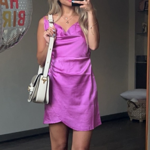 Arezo Cowl Wrap Dress in Purple- Revolve - Superdown: XS - Picture 4 of 10